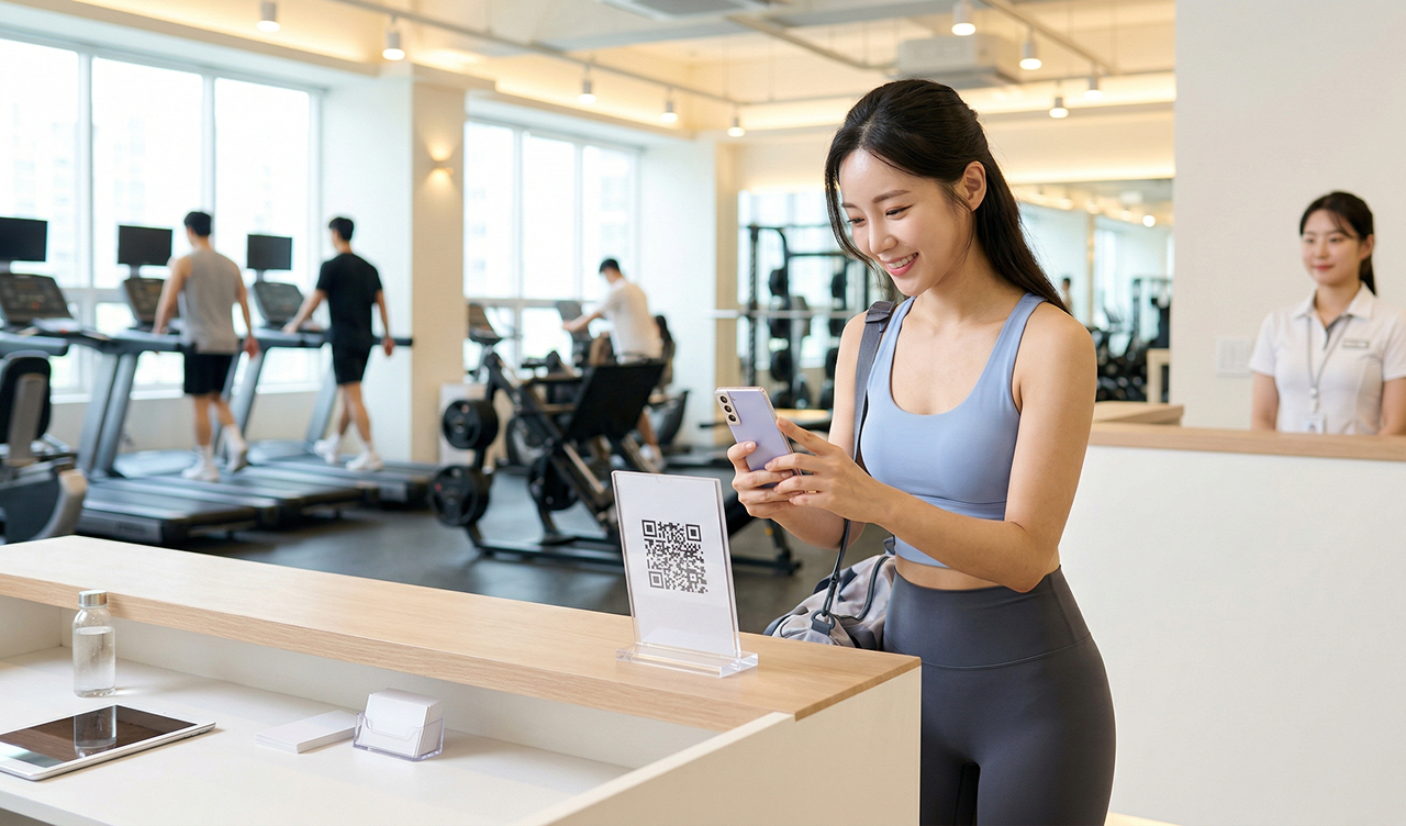 오운완 QR 참여 화면